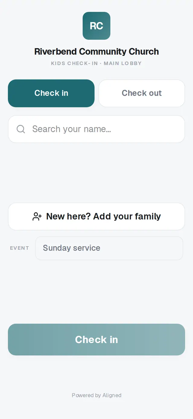 On the check-in screen, tap **Check out**