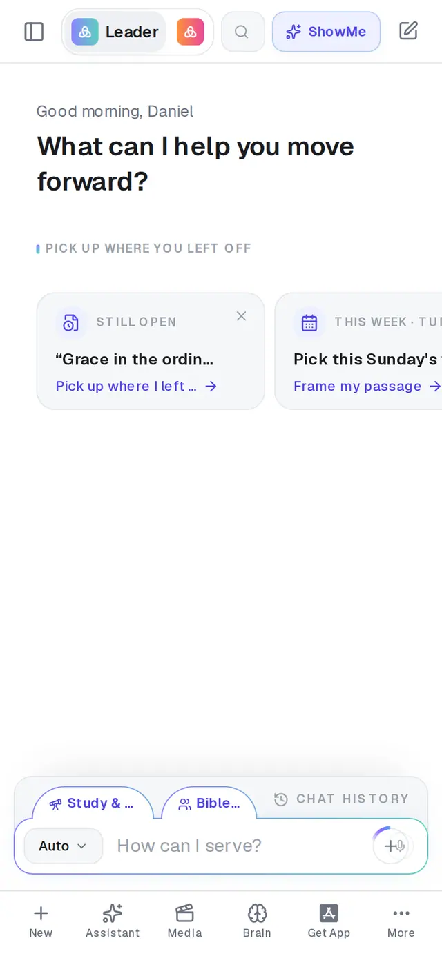 Tap the format chip beside the message box