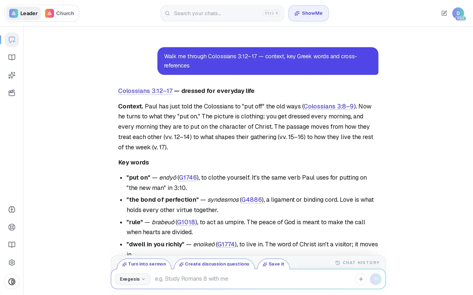 Tap a Scripture reference in the answer