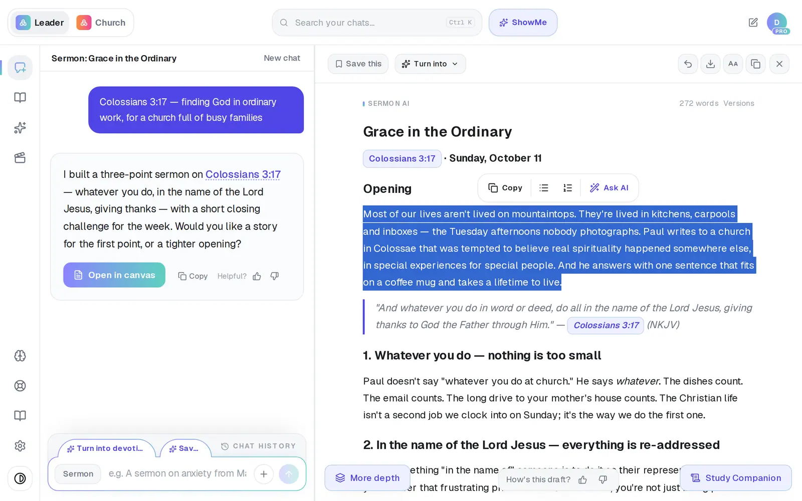 Highlight the passage you want to change